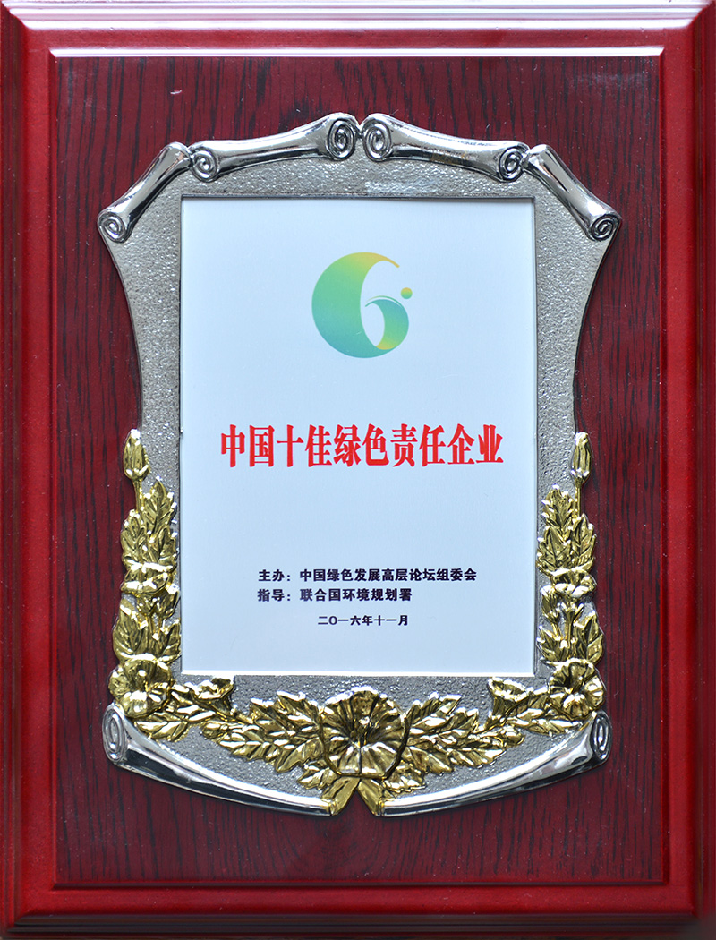 2016年—中国十佳绿色责任企业